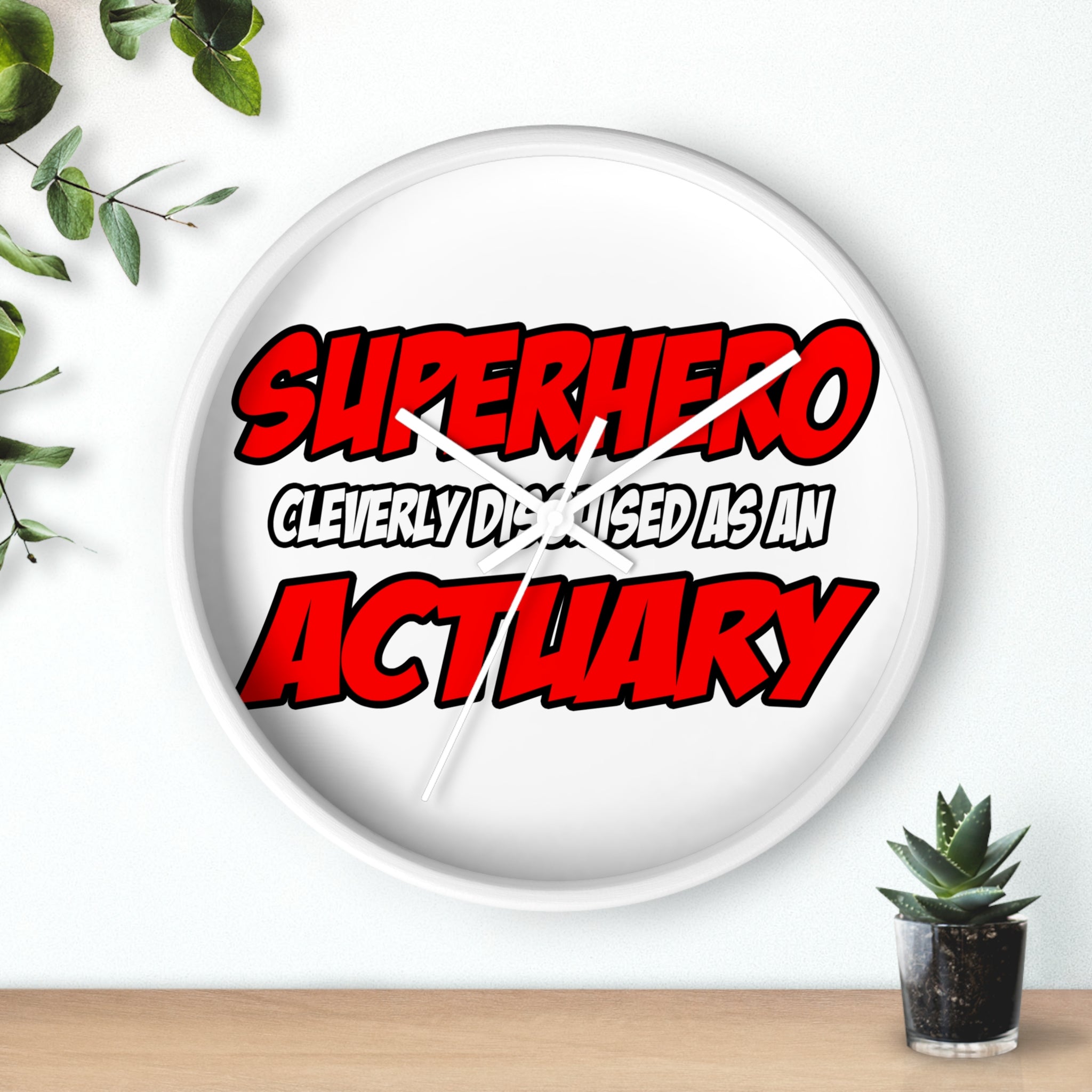 Superhero...Actuary - Wall Clock