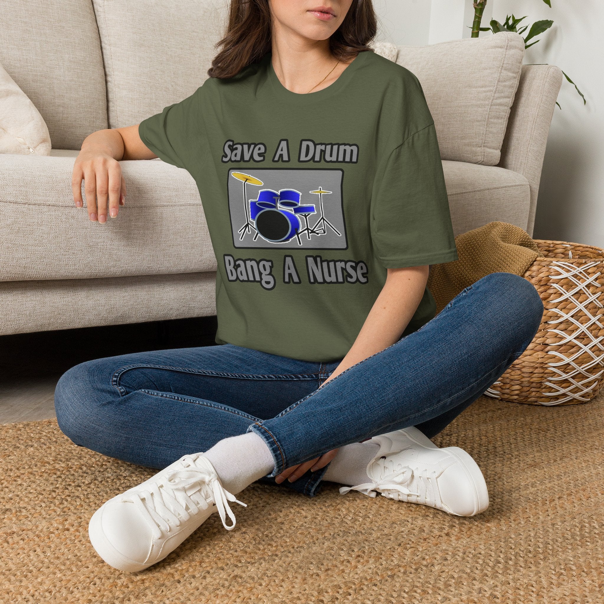 Save a Drum...Bang a Nurse - Unisex Softstyle T-Shirt