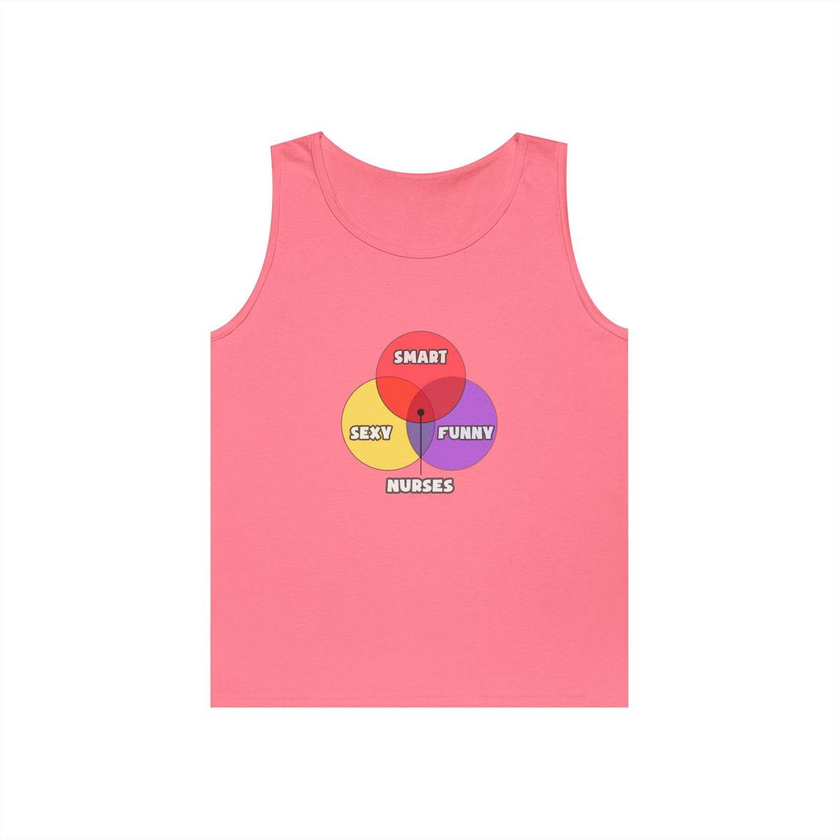 Venn Diagram .. Nurses - Unisex Heavy Cotton Tank Top