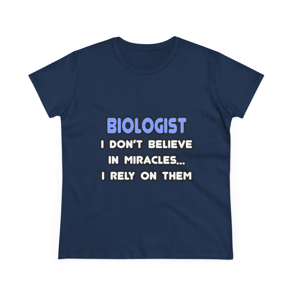 Miracles and Biologists - Women's Midweight Cotton Tee