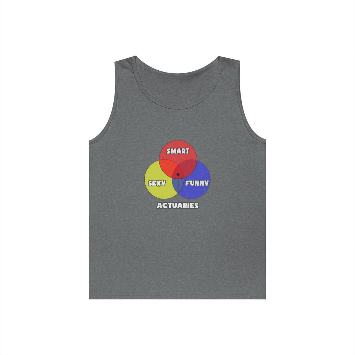 Venn Diagram .. Actuaries - Unisex Heavy Cotton Tank Top