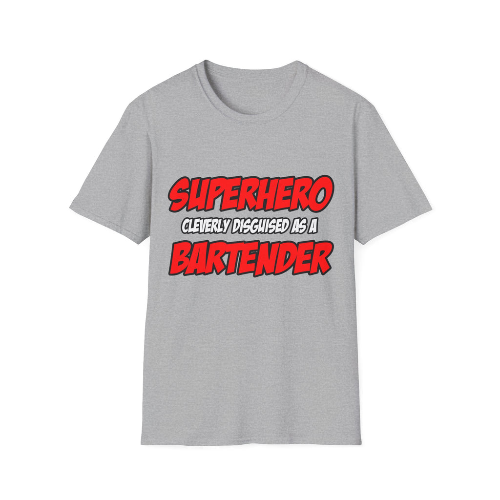 Superhero...Bartender - Unisex Softstyle T-Shirt
