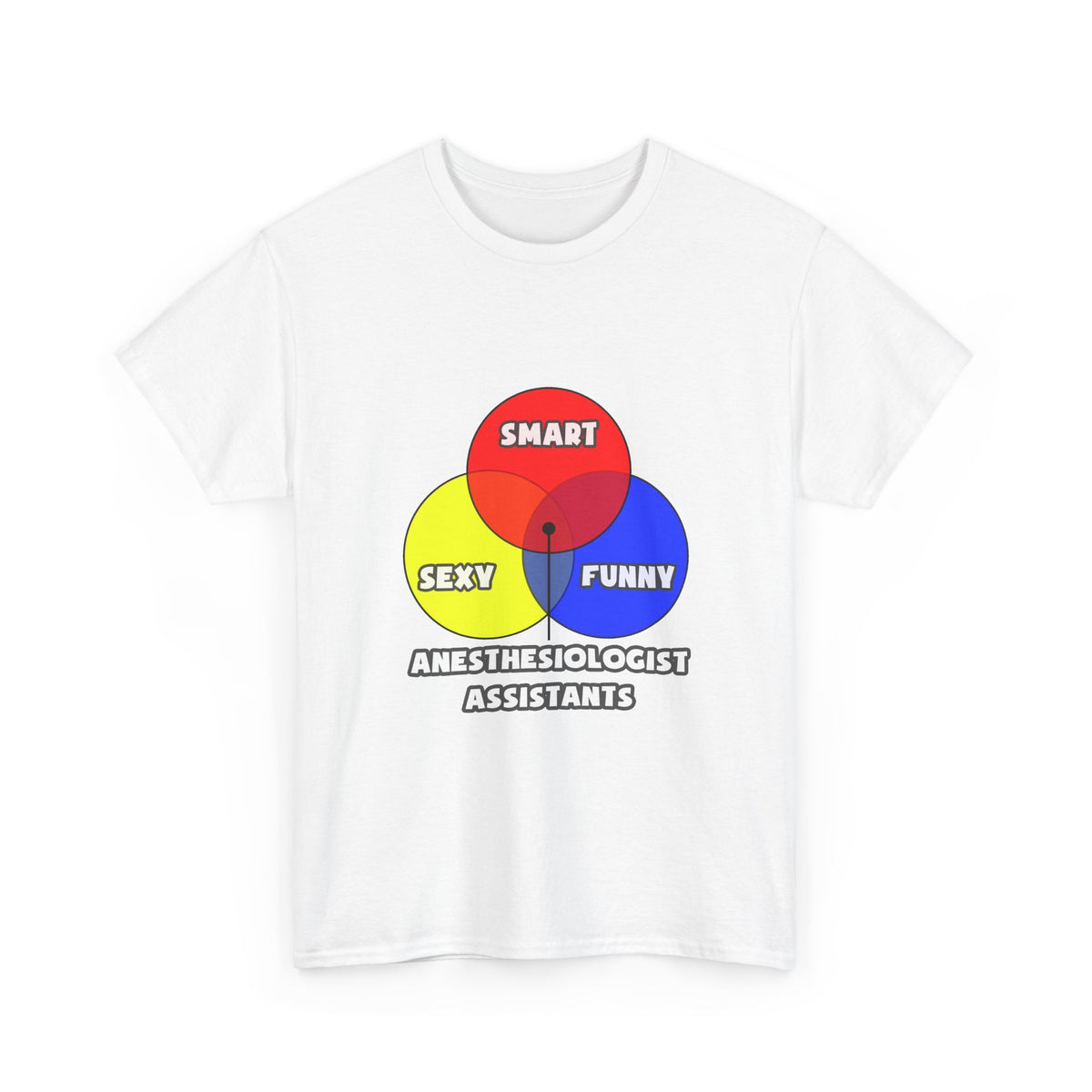 Venn Diagram .. Anesthesiologist Assistants - Unisex Heavy Cotton Tee