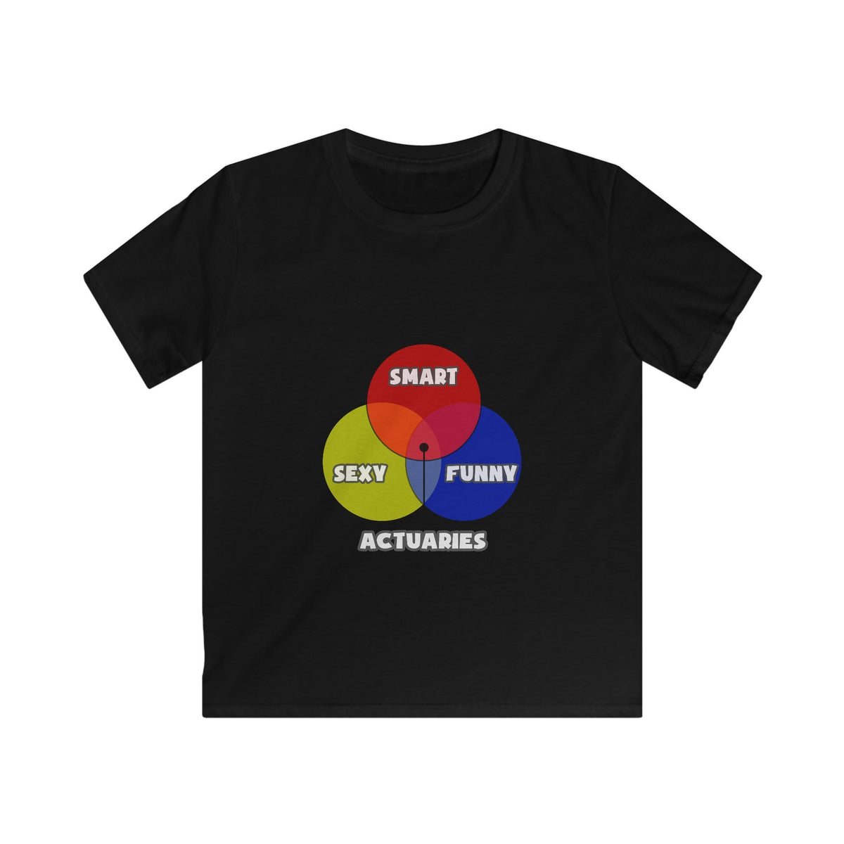 Venn Diagram .. Actuaries - Kids Softstyle Tee