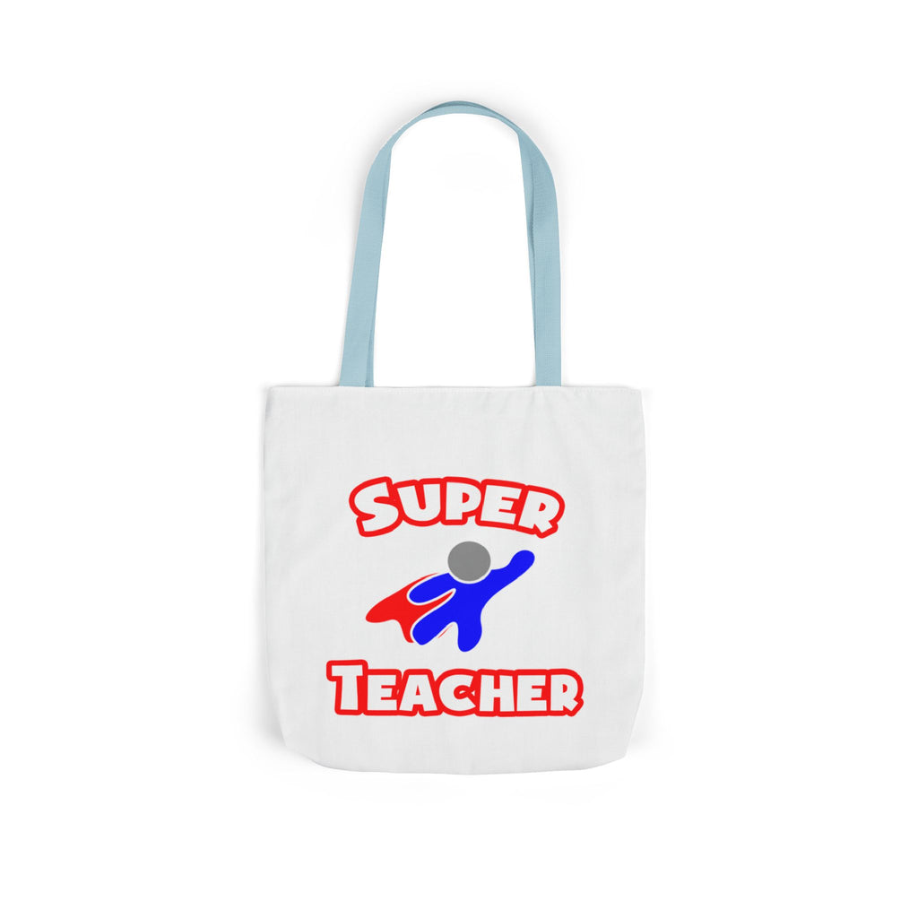 Super Teacher - Canvas Tote Bag, 5-Color Straps