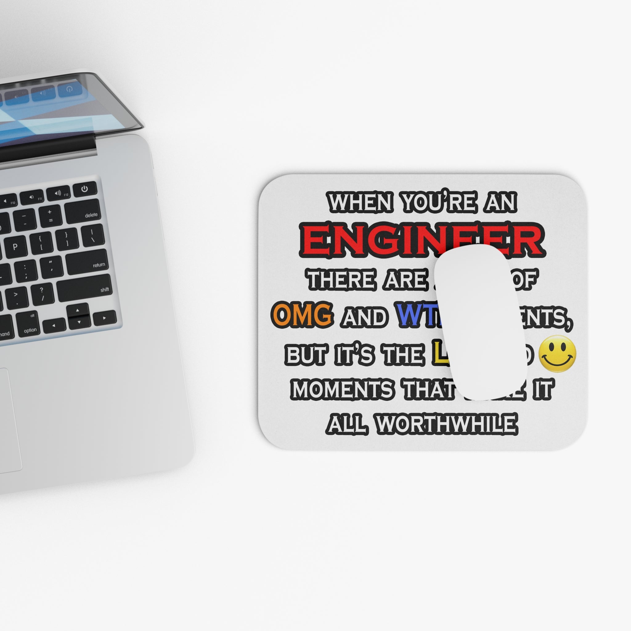 Engineer ... OMG WTF LOL - Mouse Pad (Rectangle)