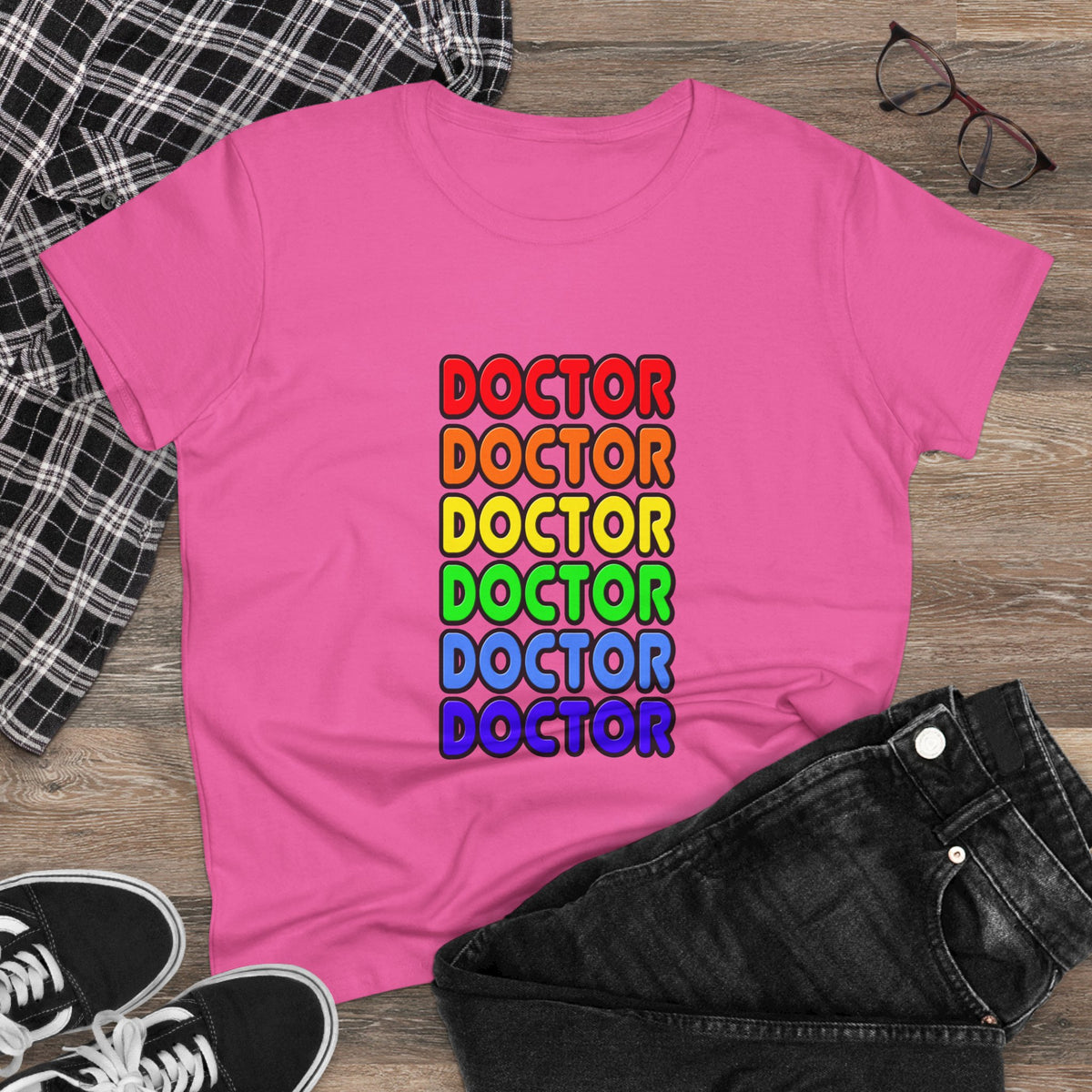 Rainbow Doctor - Women's Midweight Cotton Tee
