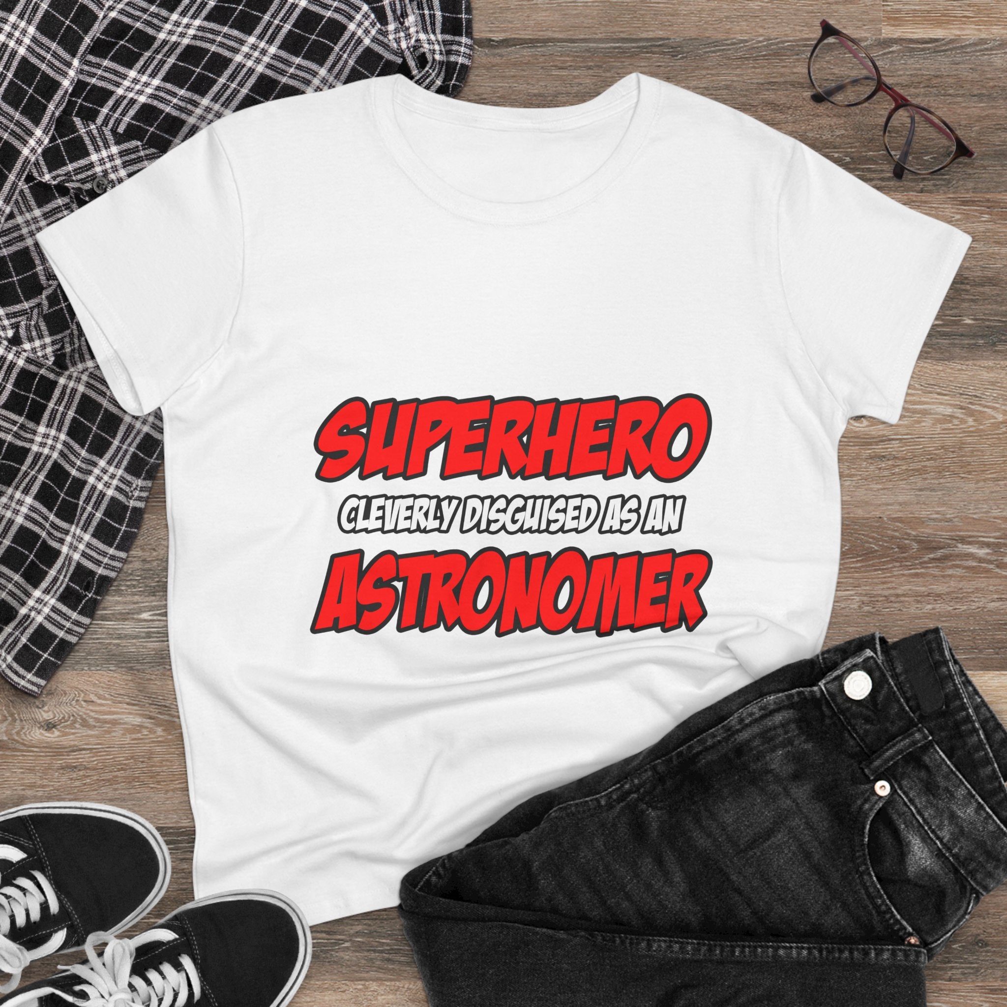 Superhero...Astronomer - Women's Midweight Cotton Tee