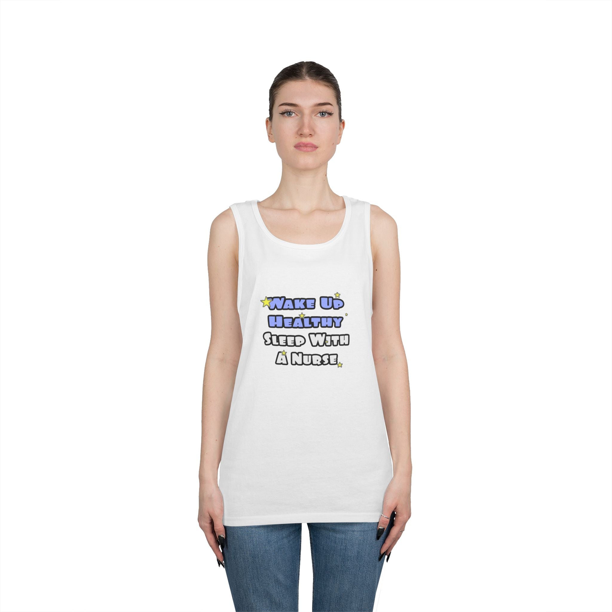 Wake Up Healthy...Sleep With a Nurse - Unisex Heavy Cotton Tank Top
