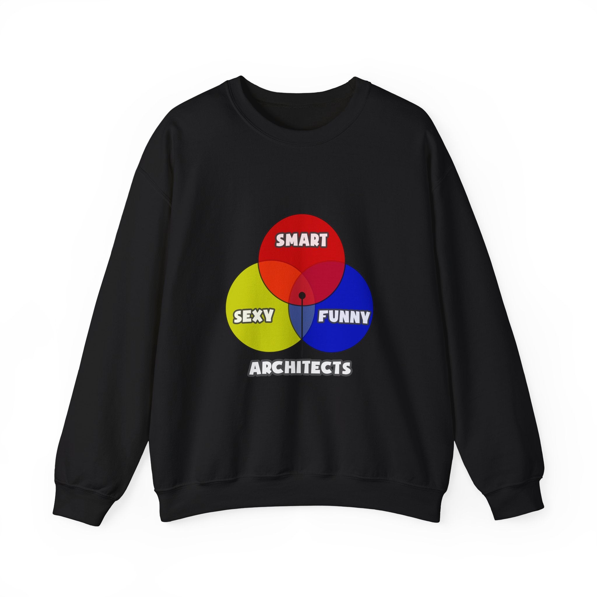 Venn Diagram .. Architects - Unisex Heavy Blend™ Crewneck Sweatshirt