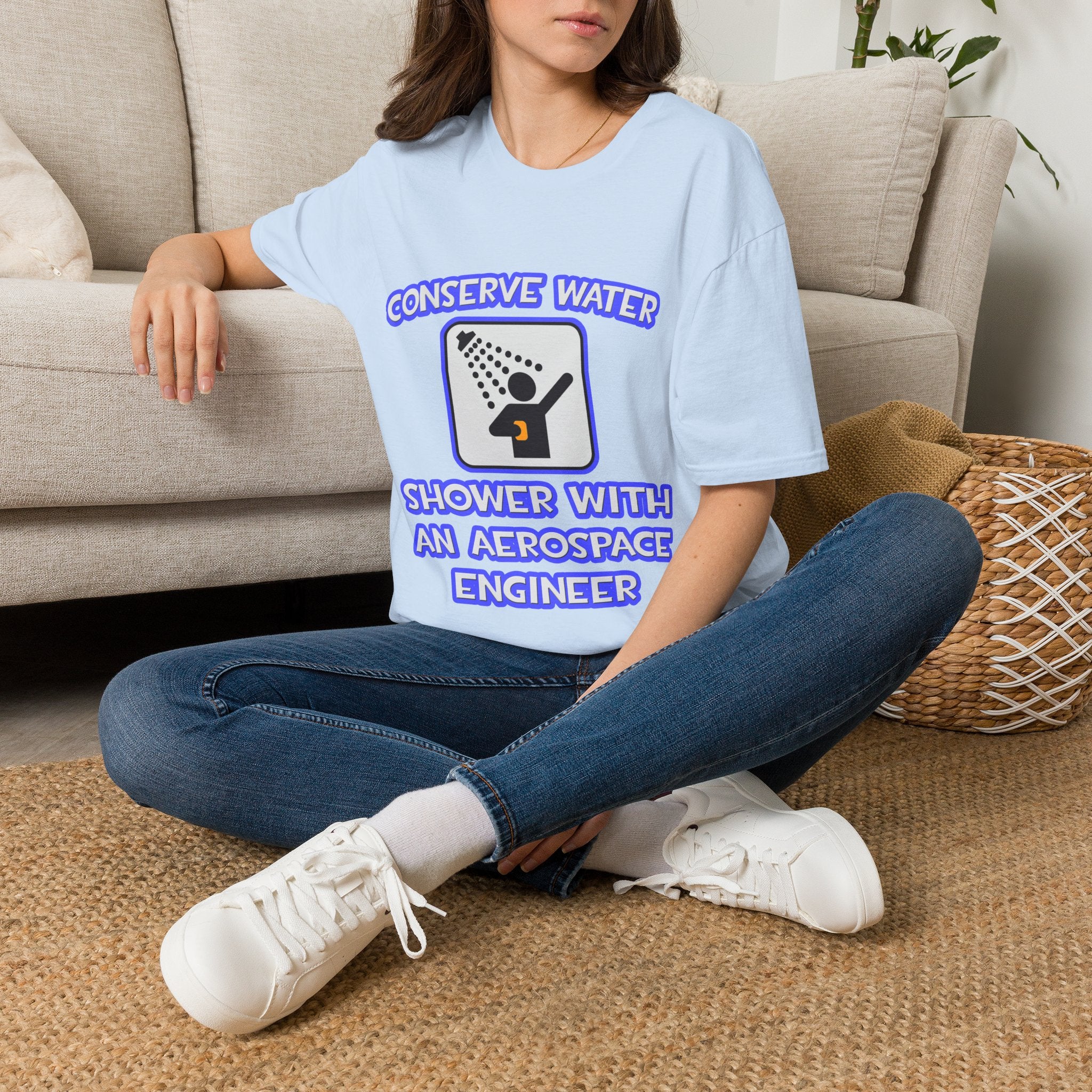 Conserve Water .. Shower With Aerospace Engineer - Unisex Softstyle T-Shirt