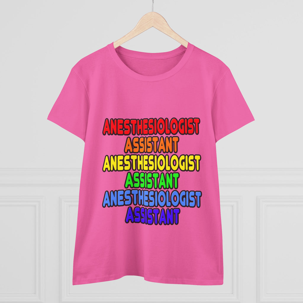 Rainbow Anesthesiologist Assistant - Women's Midweight Cotton Tee