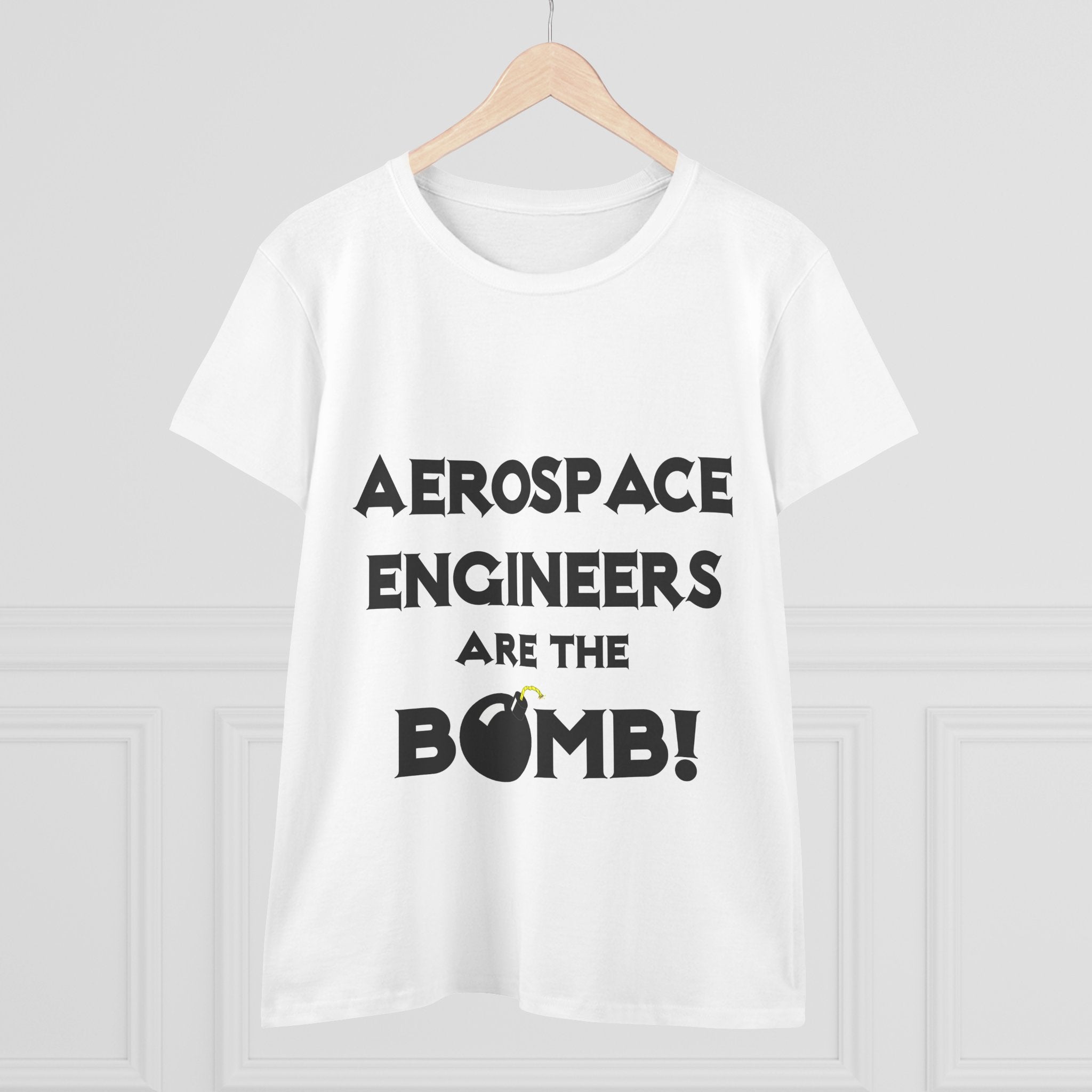Aerospace Engineers Are The Bomb! - Women's Midweight Cotton Tee