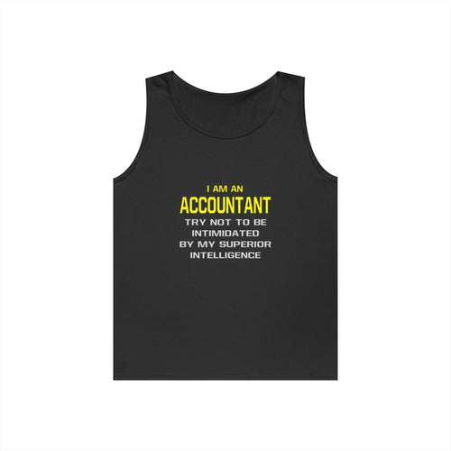 Accountant...Superior Intelligence - Unisex Heavy Cotton Tank Top