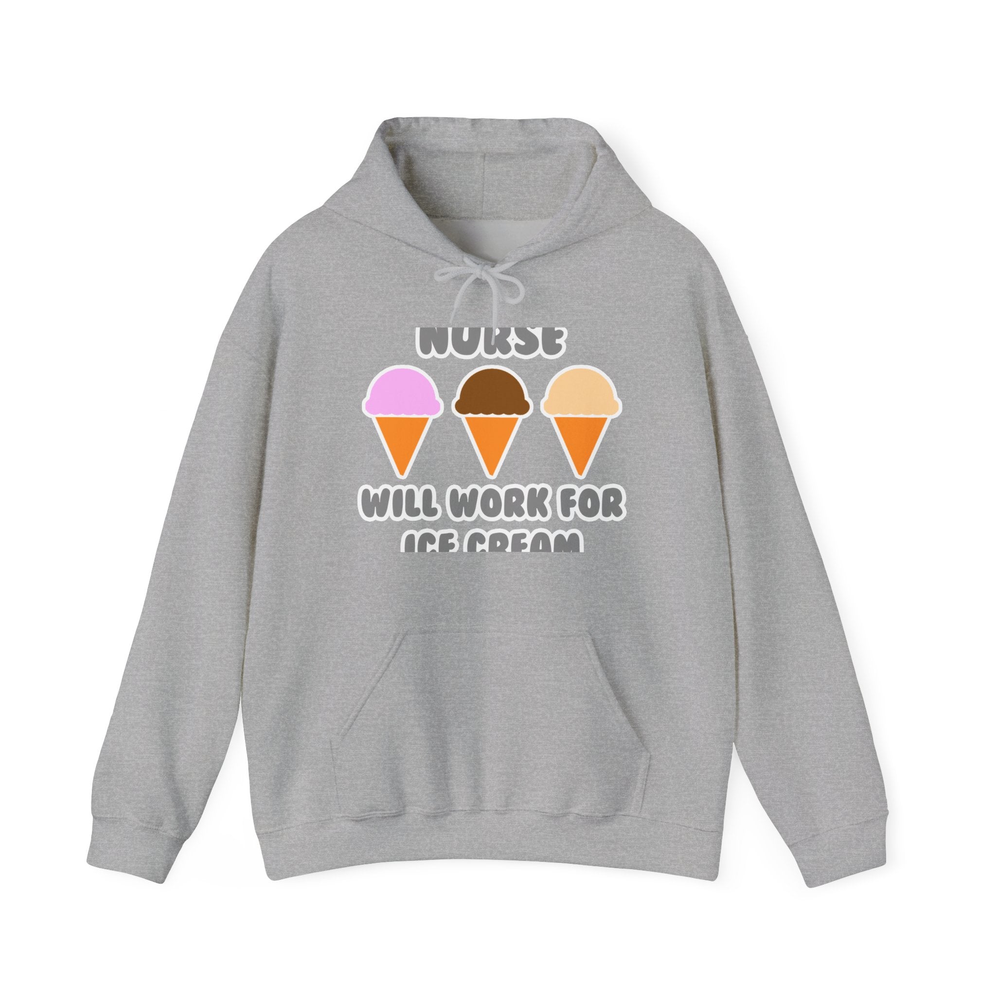 Nurse ... Will Work For Ice Cream - Unisex Heavy Blend™ Hooded Sweatshirt