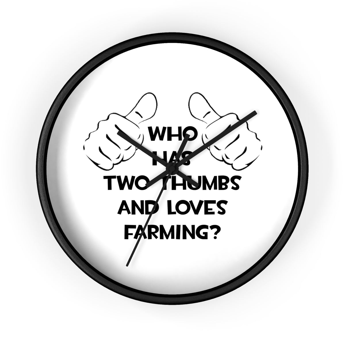 Two Thumbs and Loves Farming - Wall Clock