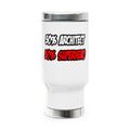 Half Architect...Half Superhero - Stainless Steel Travel Mug with Handle, 14oz