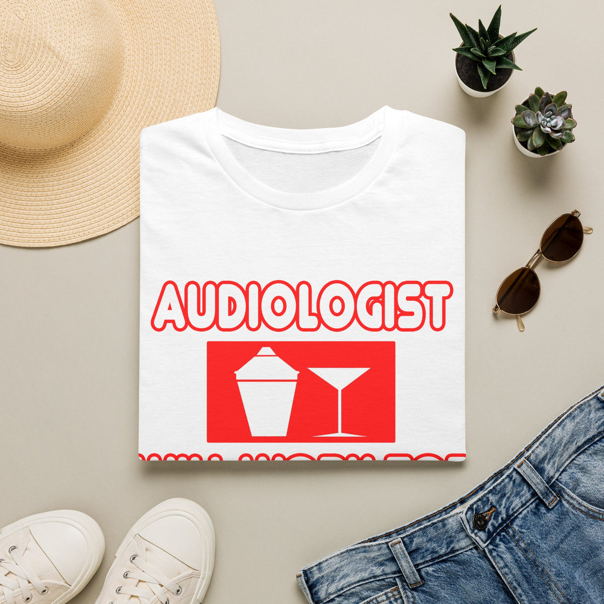 Audiologist ... Will Work For Cocktails - Unisex Softstyle T-Shirt