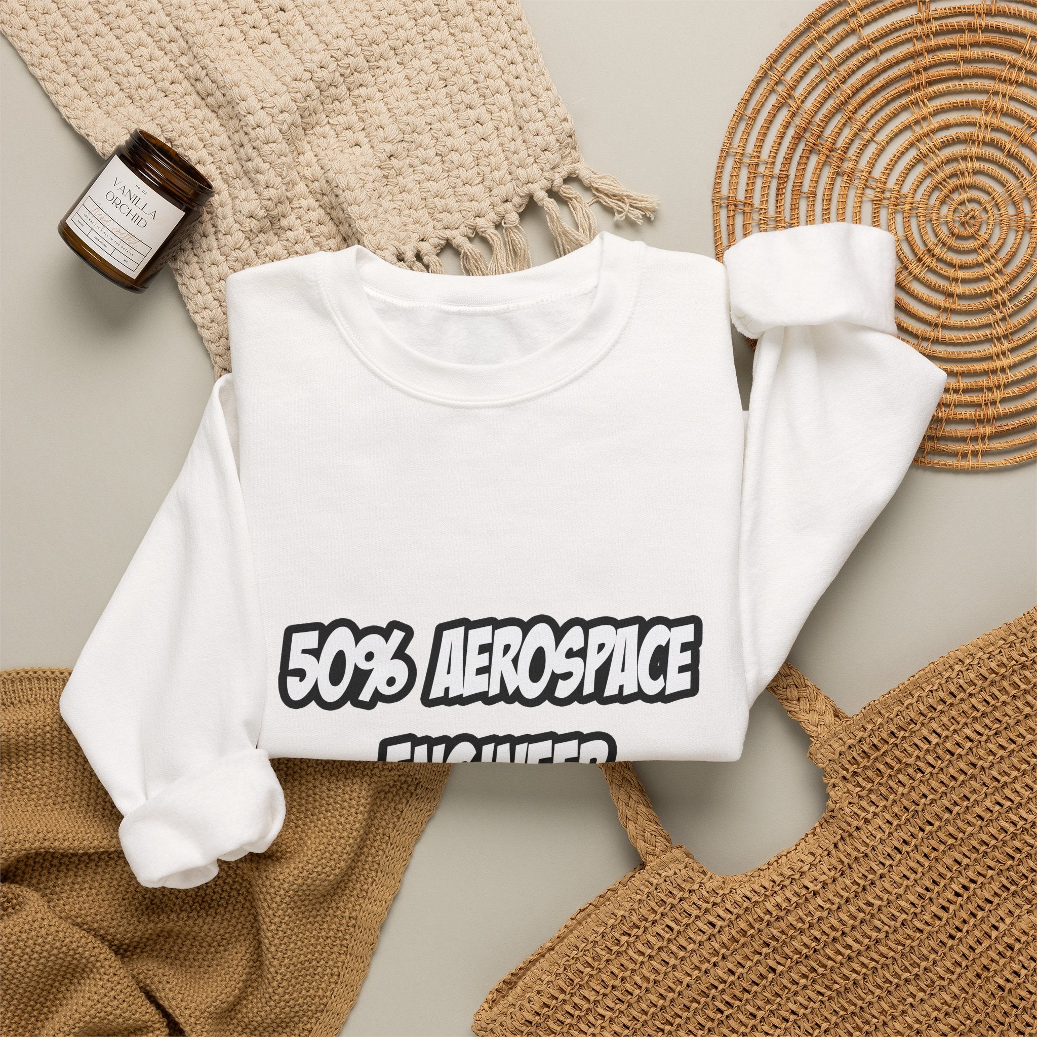 Half Aerospace Engineer...Half Superhero - Unisex Heavy Blend™ Crewneck Sweatshirt