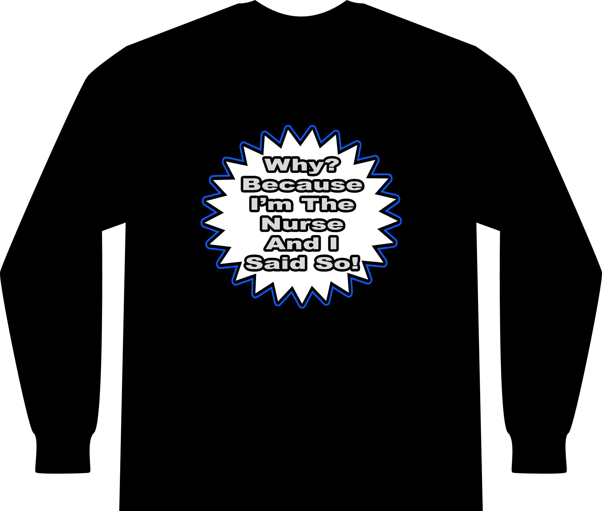 Nurse...Because I Said So - Unisex Long Sleeve T-Shirt
