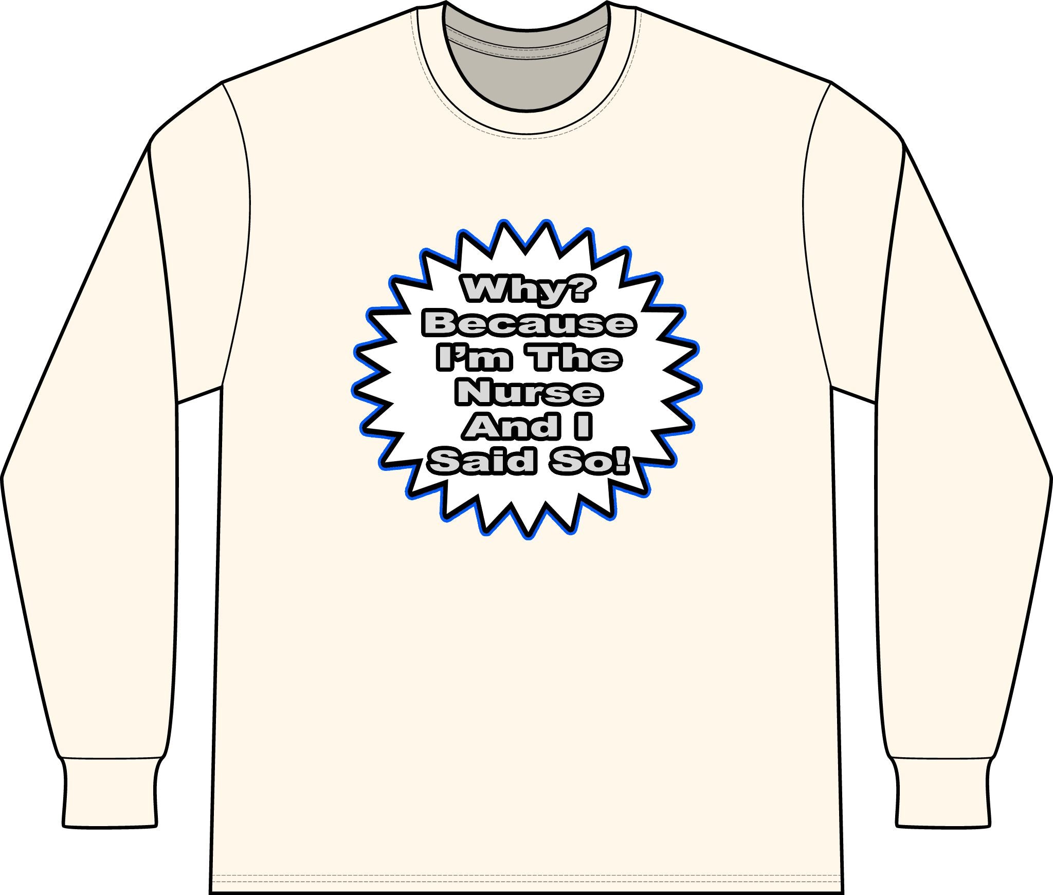 Nurse...Because I Said So - Unisex Long Sleeve T-Shirt