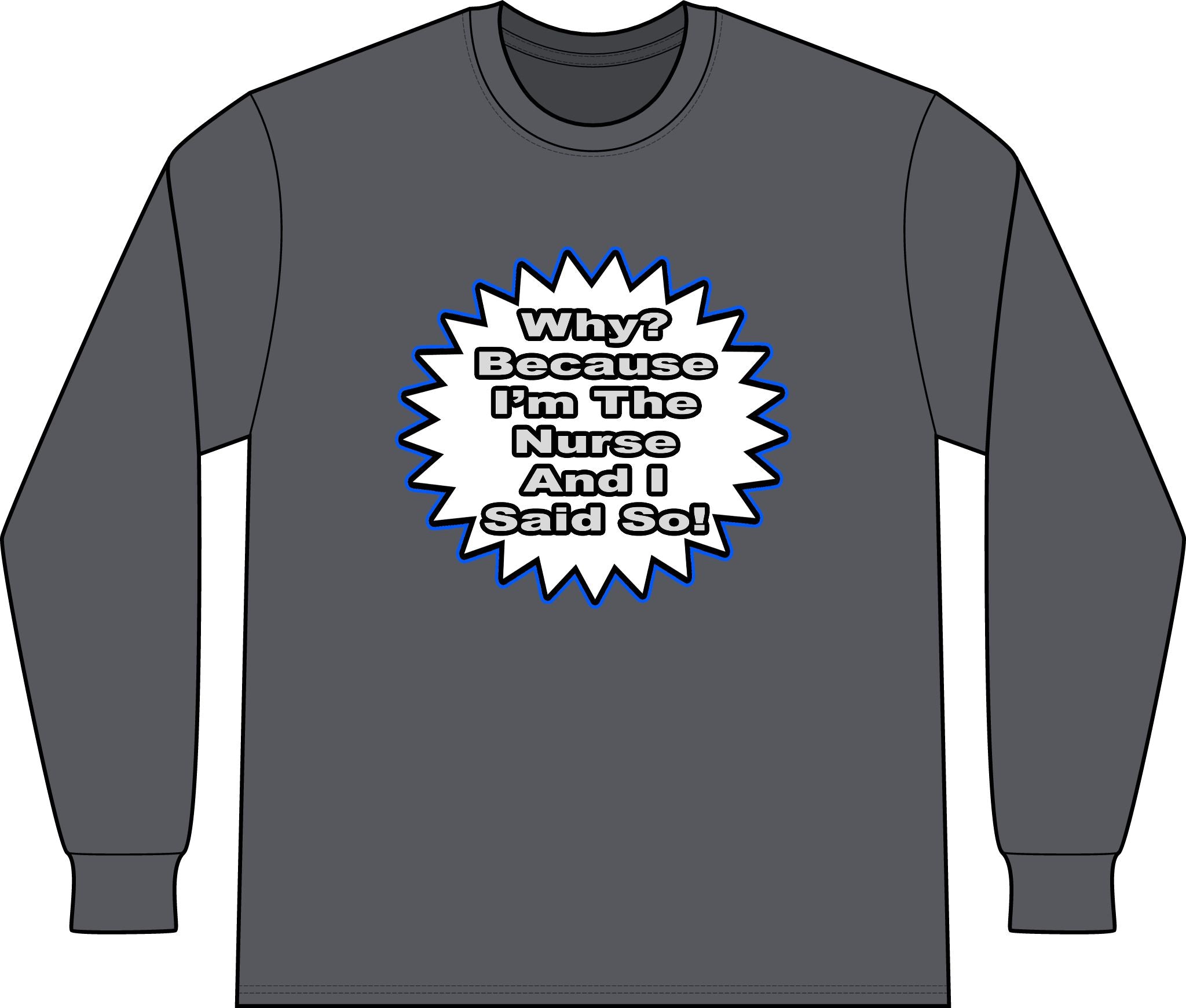 Nurse...Because I Said So - Unisex Long Sleeve T-Shirt