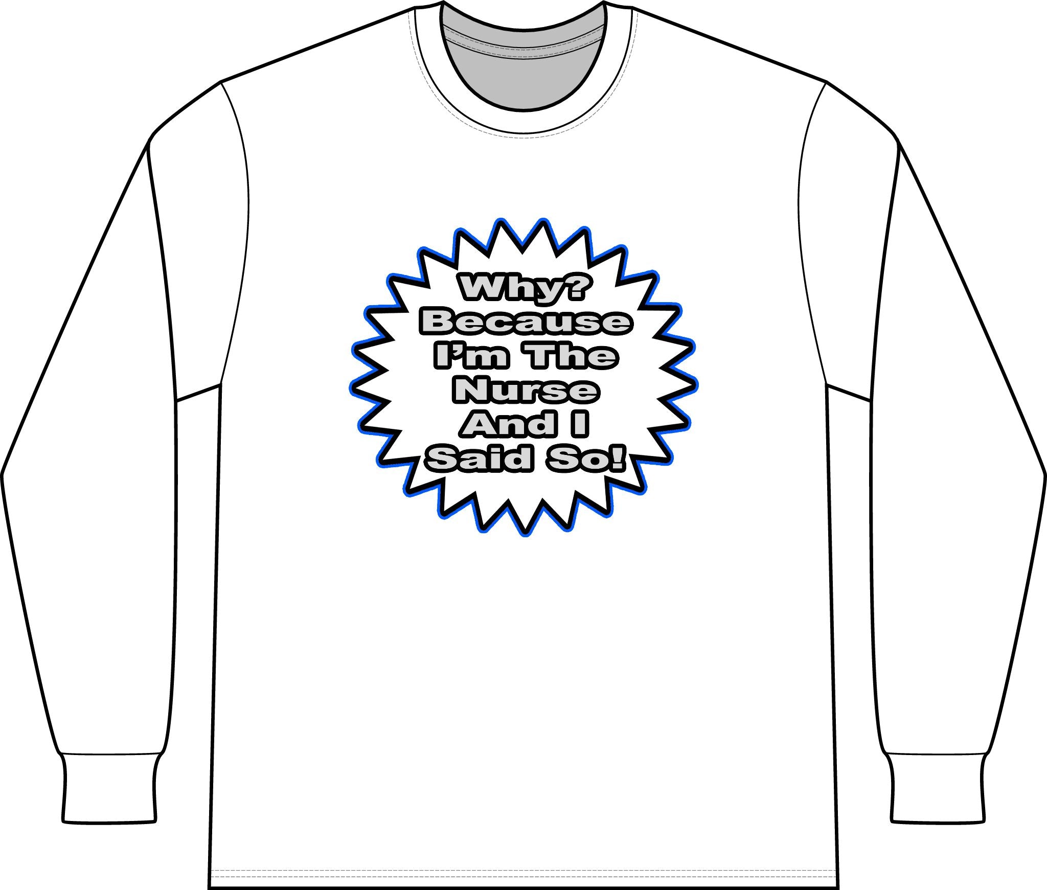 Nurse...Because I Said So - Unisex Long Sleeve T-Shirt