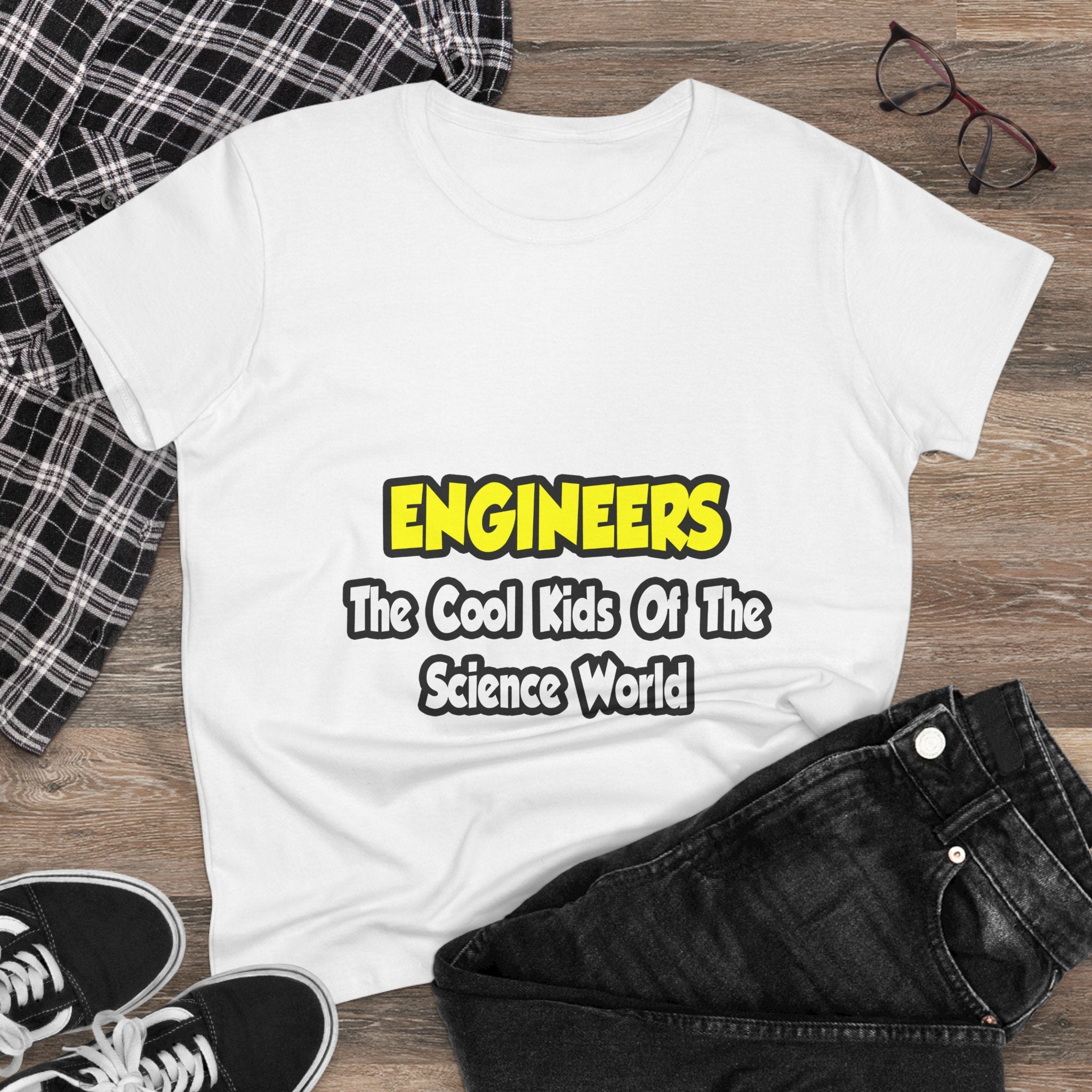 Engineers...Cool Kids of Science World - Women's Midweight Cotton Tee