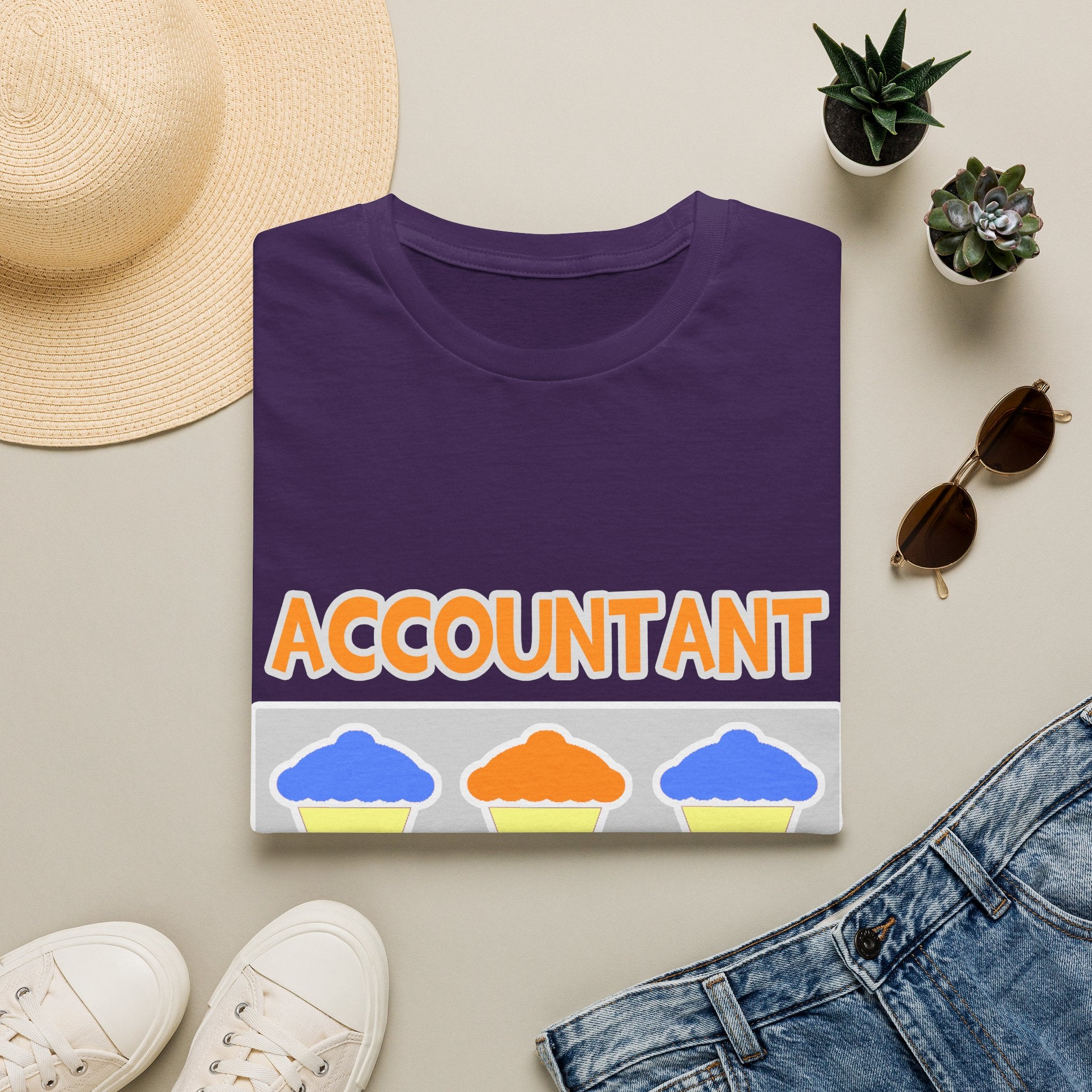 Accountant ... Will Work For Cupcakes - Unisex Softstyle T-Shirt