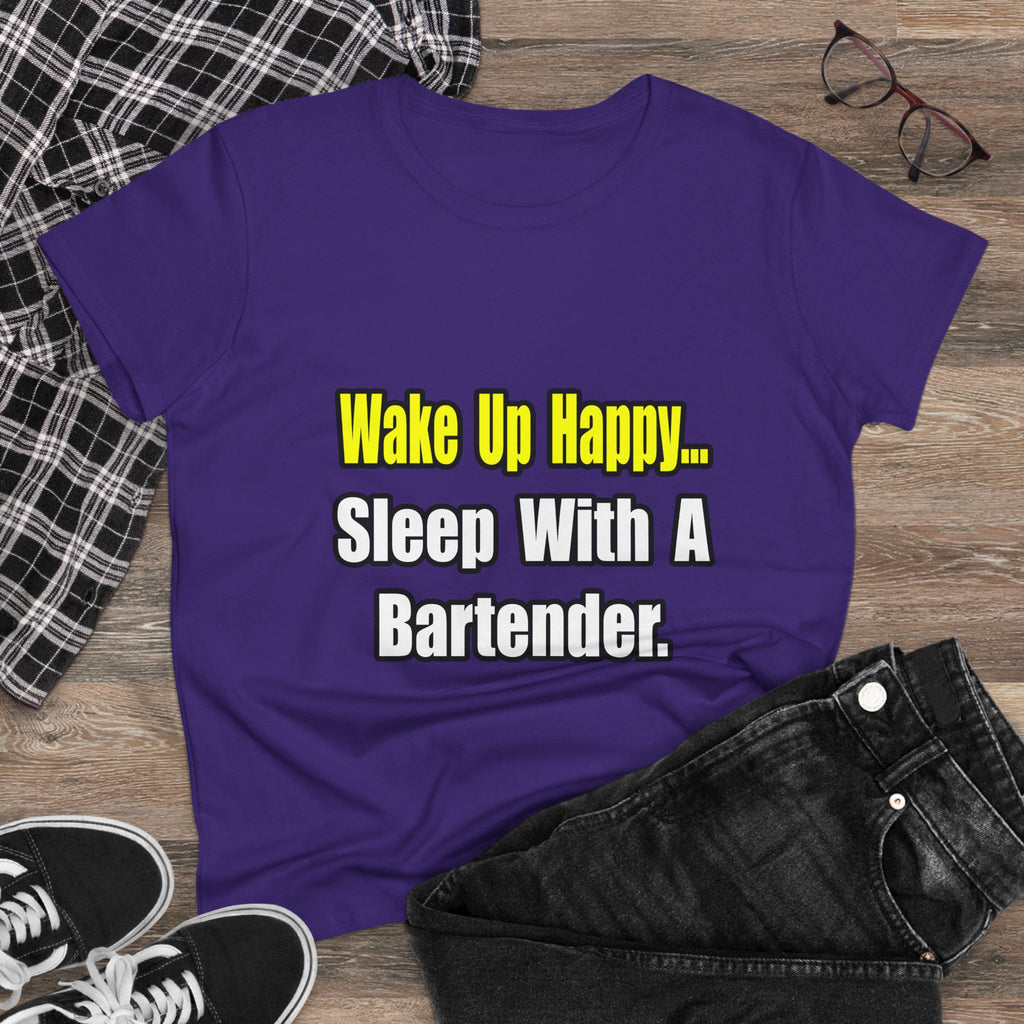 Sleep With a Bartender - Women's Midweight Cotton Tee