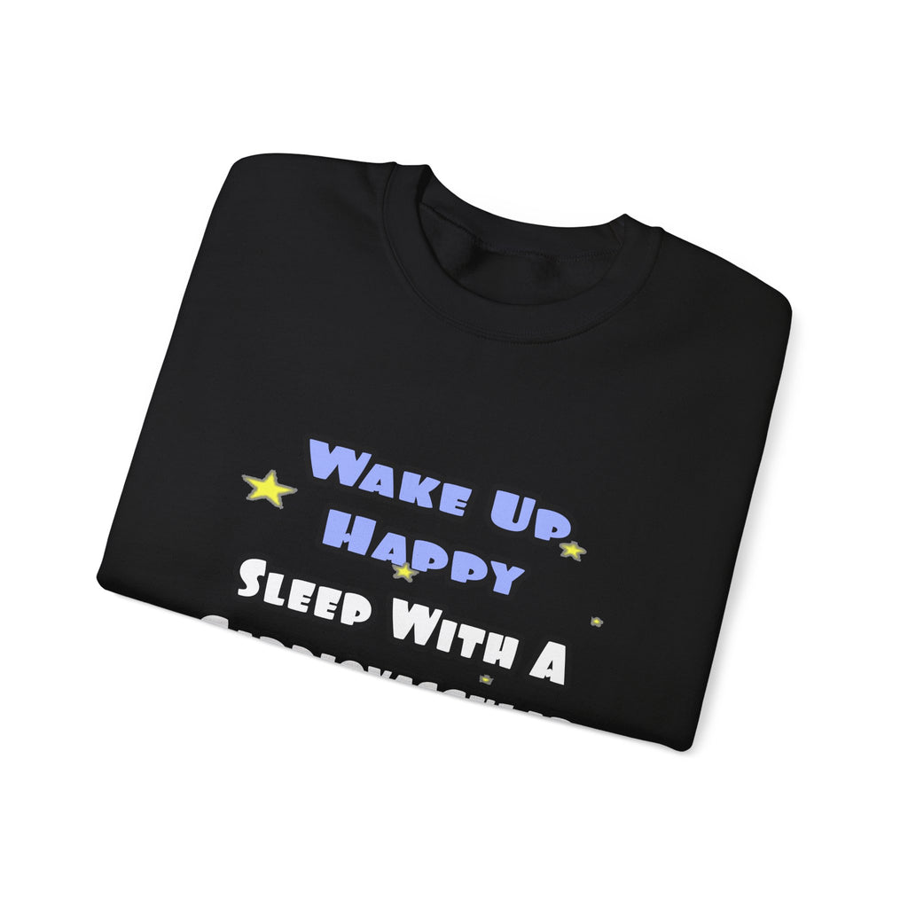 Wake Up Happy .. Sleep With Cardiovascular Tech - Unisex Heavy Blend™ Crewneck Sweatshirt