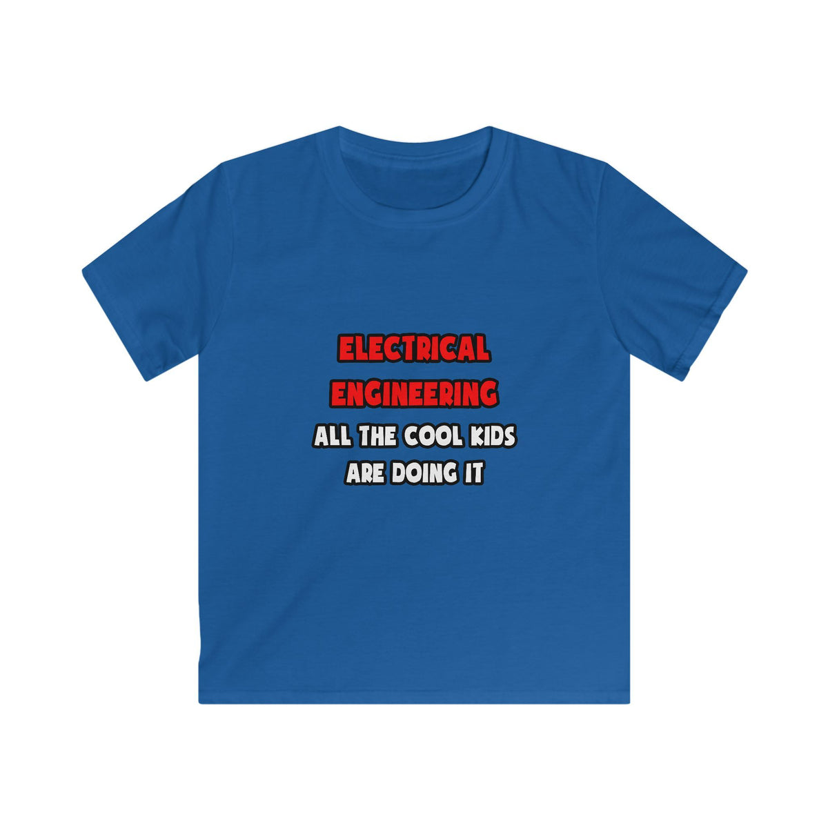 Funny Electrical Engineer Shirts and Gifts - Kids Softstyle Tee