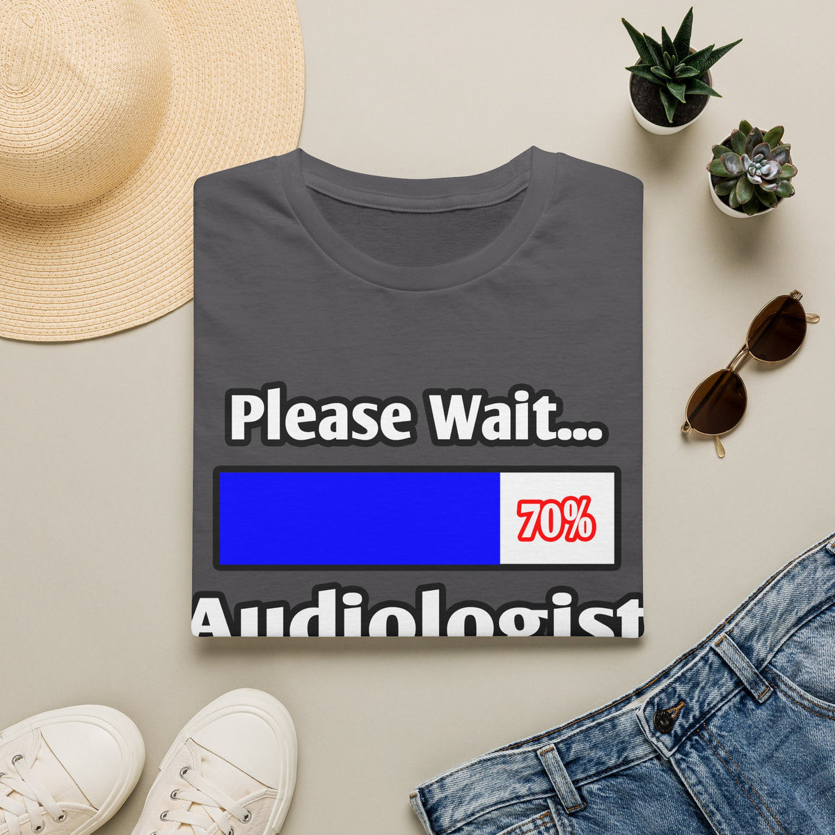 Please Wait...Audiologist Loading - Unisex Softstyle T-Shirt