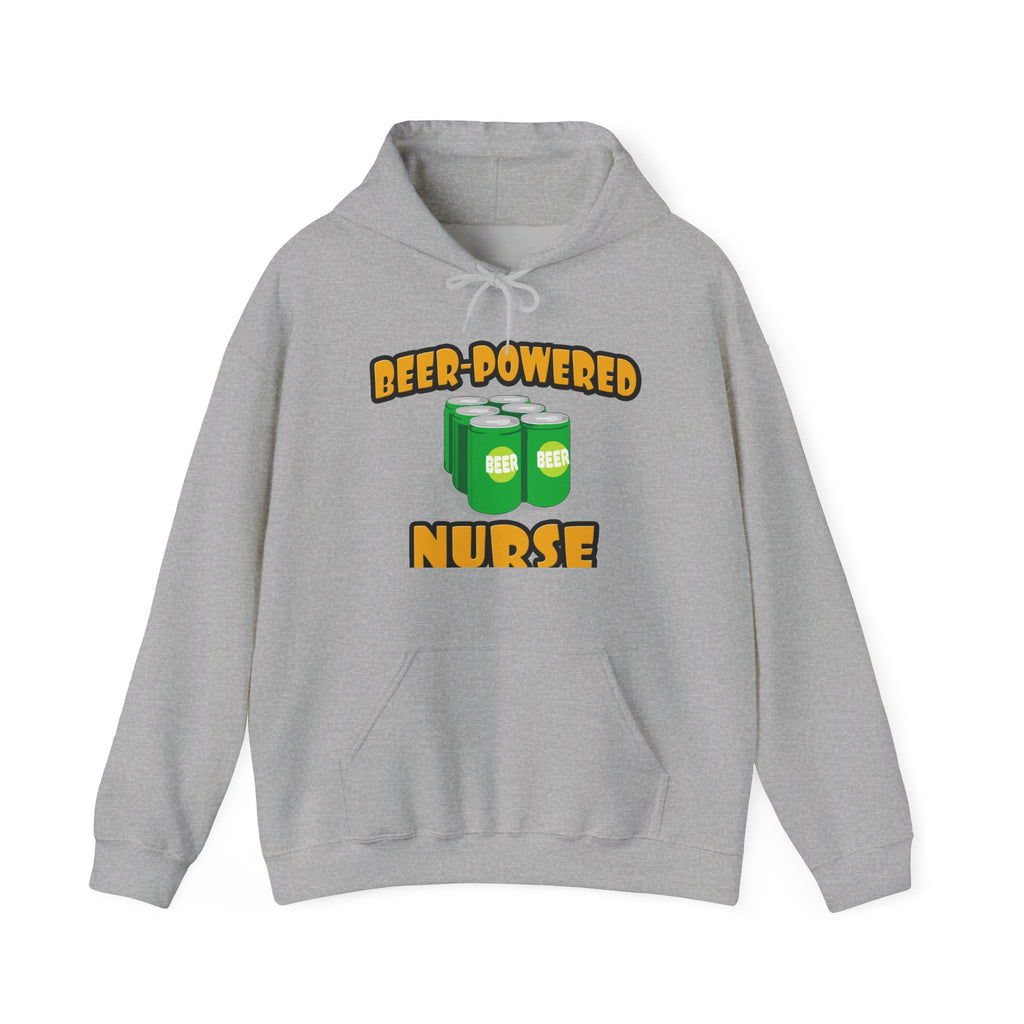 Beer Powered Nurse - Unisex Heavy Blend™ Hooded Sweatshirt