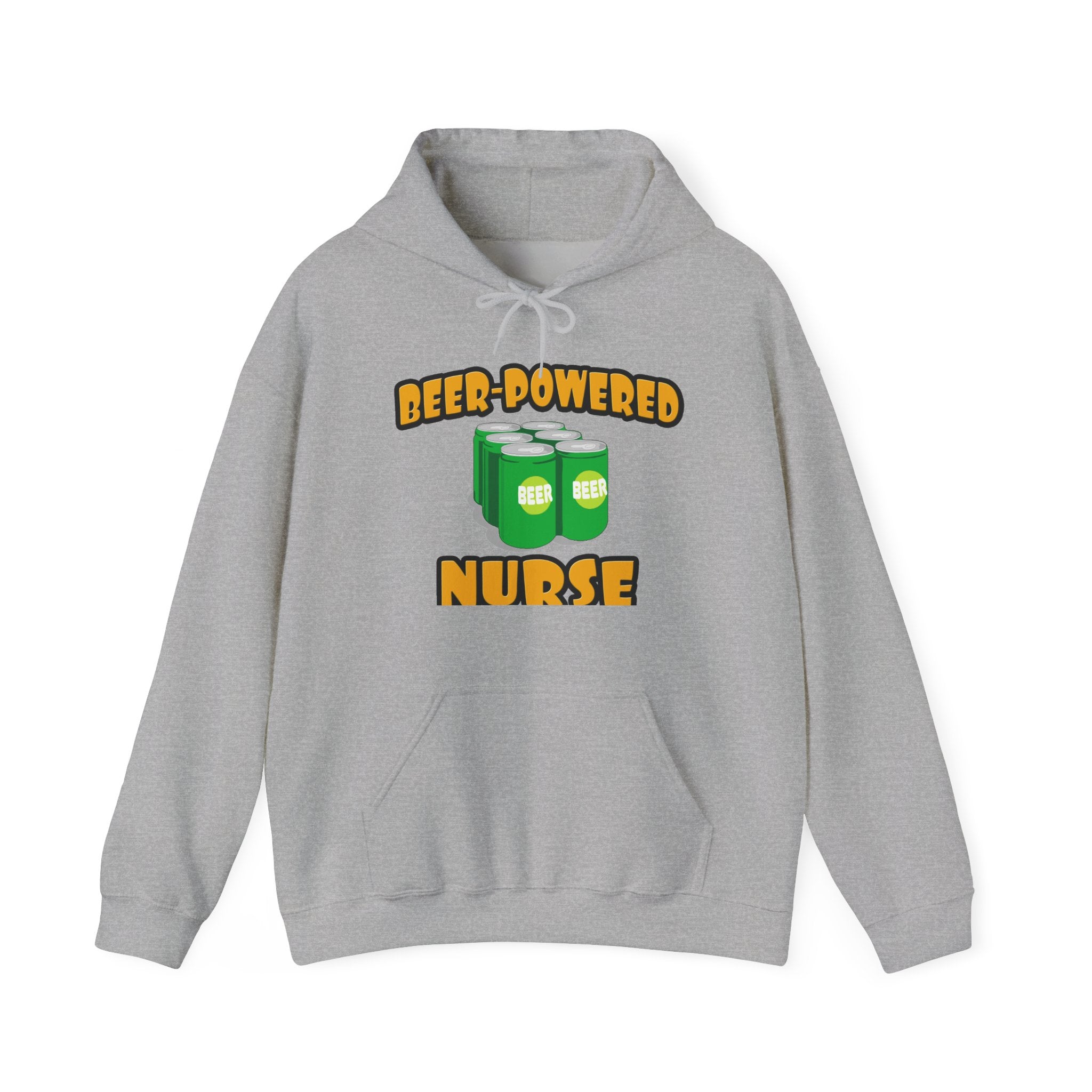 Beer Powered Nurse - Unisex Heavy Blend™ Hooded Sweatshirt