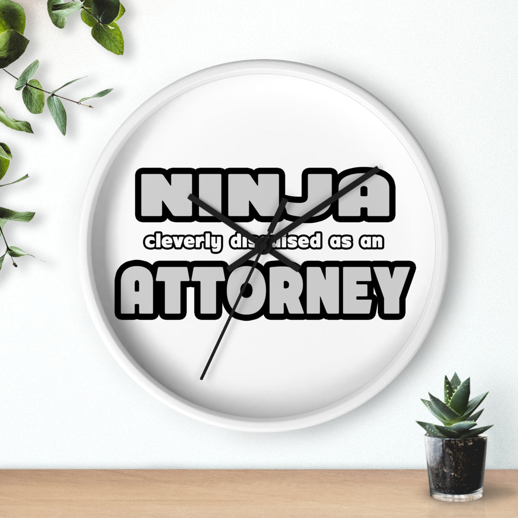 Ninja Cleverly Disguised As An Attorney - Wall Clock
