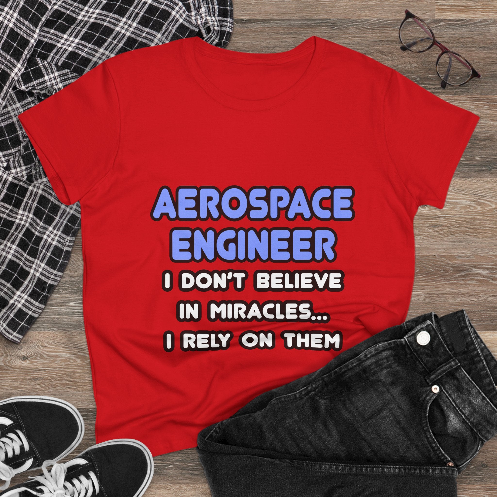 Miracles and Aerospace Engineers - Women's Midweight Cotton Tee