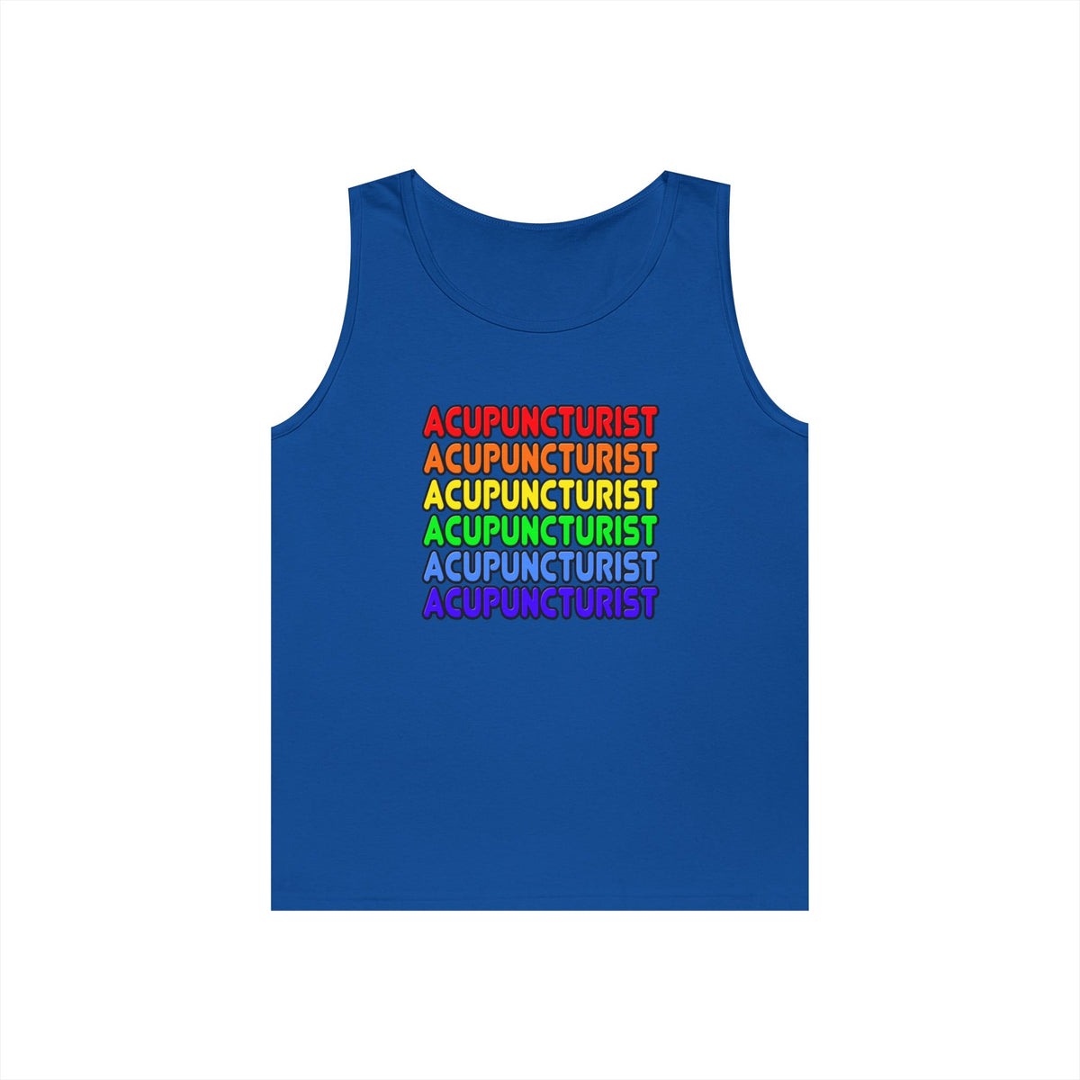 Rainbow Acupuncturist - Unisex Heavy Cotton Tank Top