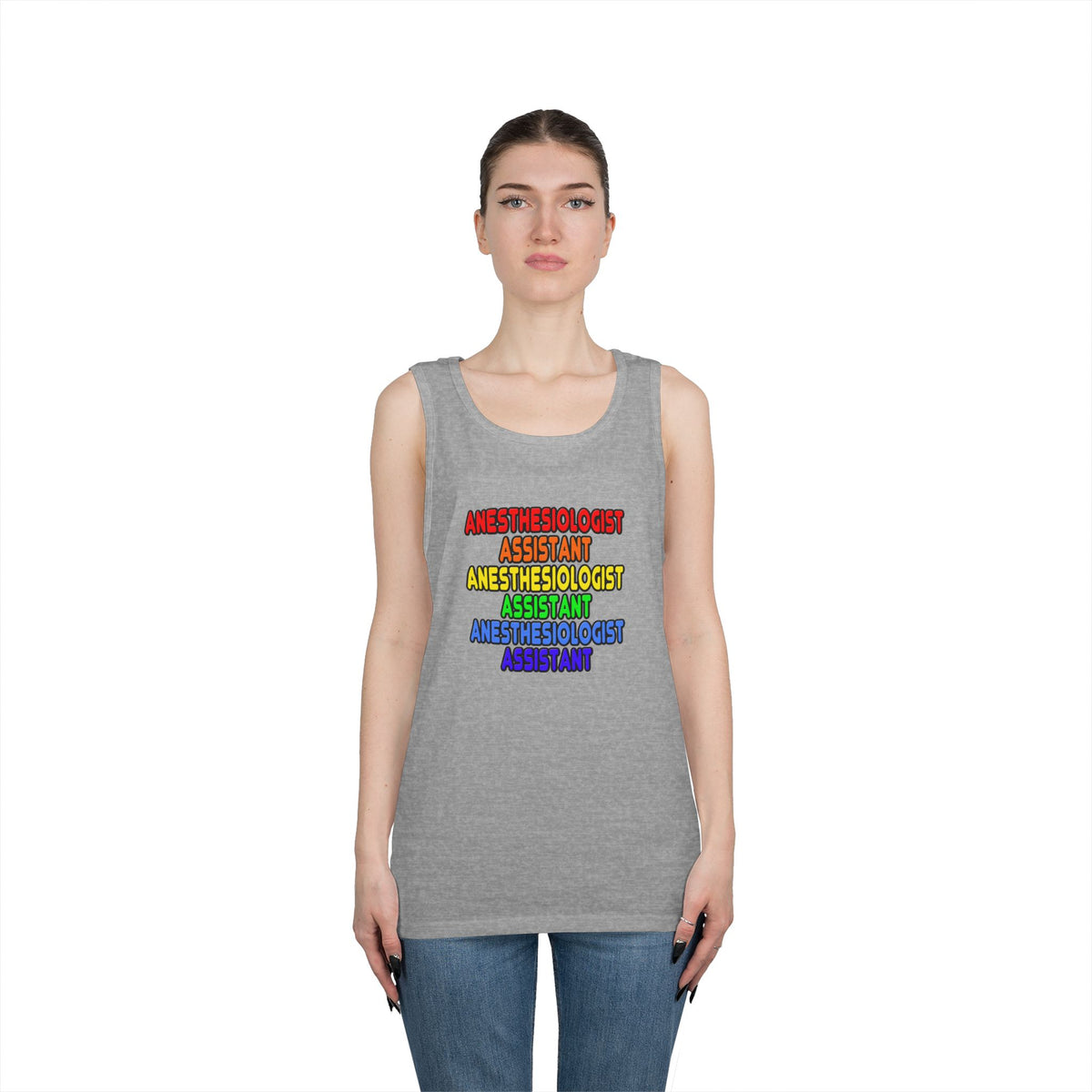Rainbow Anesthesiologist Assistant - Unisex Heavy Cotton Tank Top