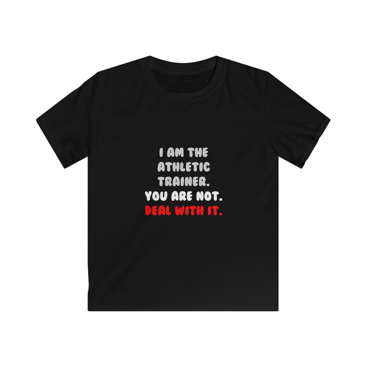 Deal With It ... Funny Athletic Trainer - Kids Softstyle Tee