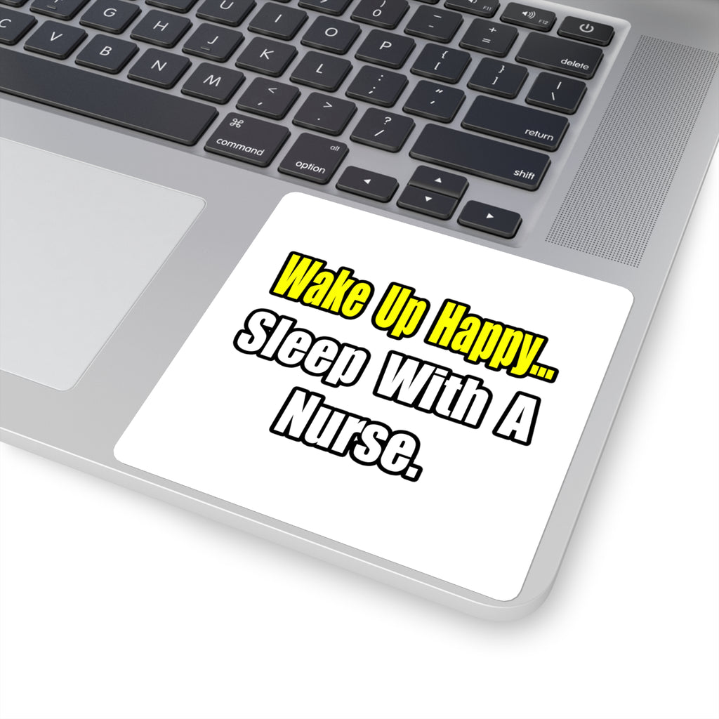 Sleep With a Nurse - Square Stickers