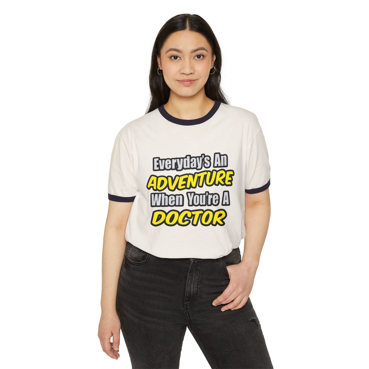 Everyday's An Adventure...Doctor - Unisex Cotton Ringer T-Shirt