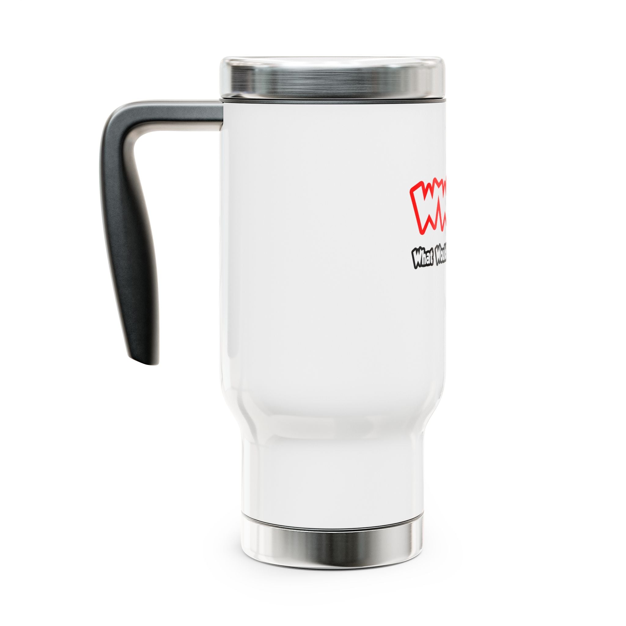 WWAD...What Would an Actuary Do - Stainless Steel Travel Mug with Handle, 14oz