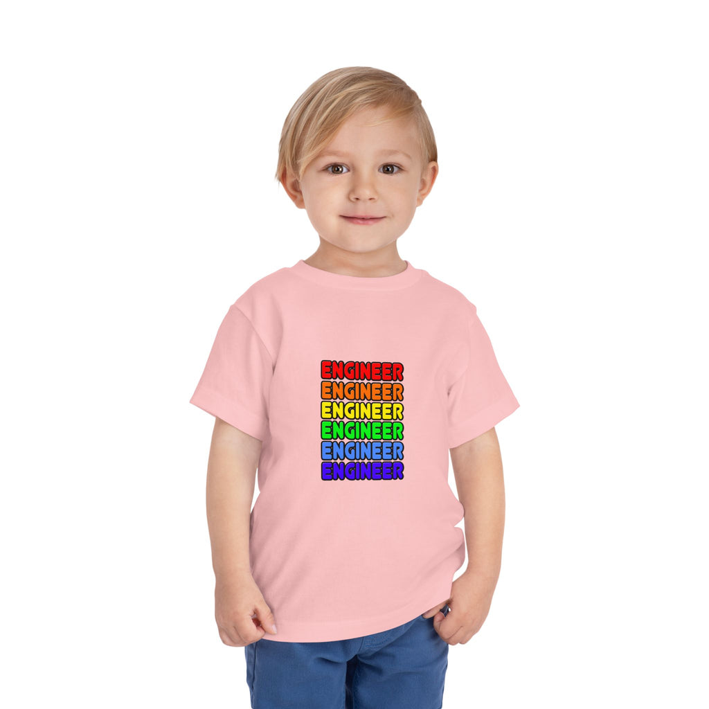 Rainbow Engineer - Toddler Short Sleeve Tee