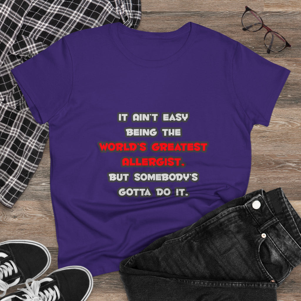 World's Greatest Allergist Joke - Women's Midweight Cotton Tee