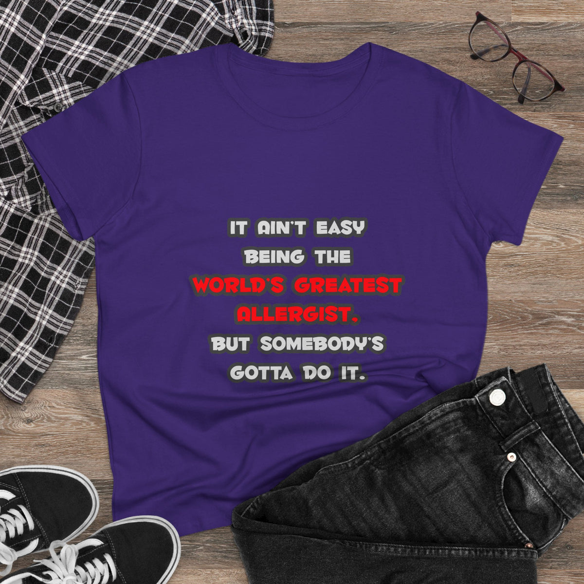 World's Greatest Allergist Joke - Women's Midweight Cotton Tee