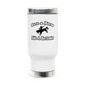 Save Horse, Ride Bartender - Stainless Steel Travel Mug with Handle, 14oz