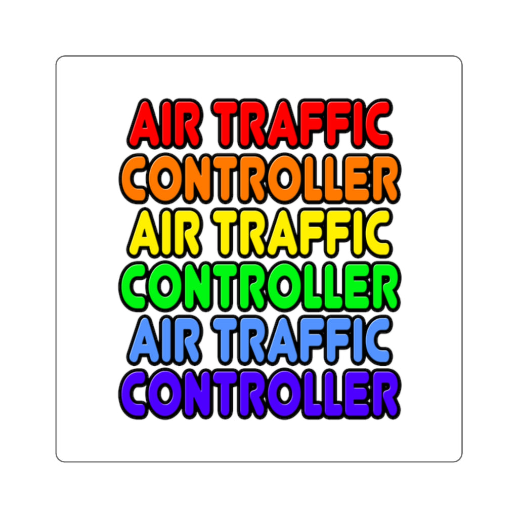 Rainbow Air Traffic Controller - Square Stickers