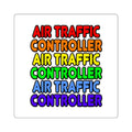 Rainbow Air Traffic Controller - Square Stickers
