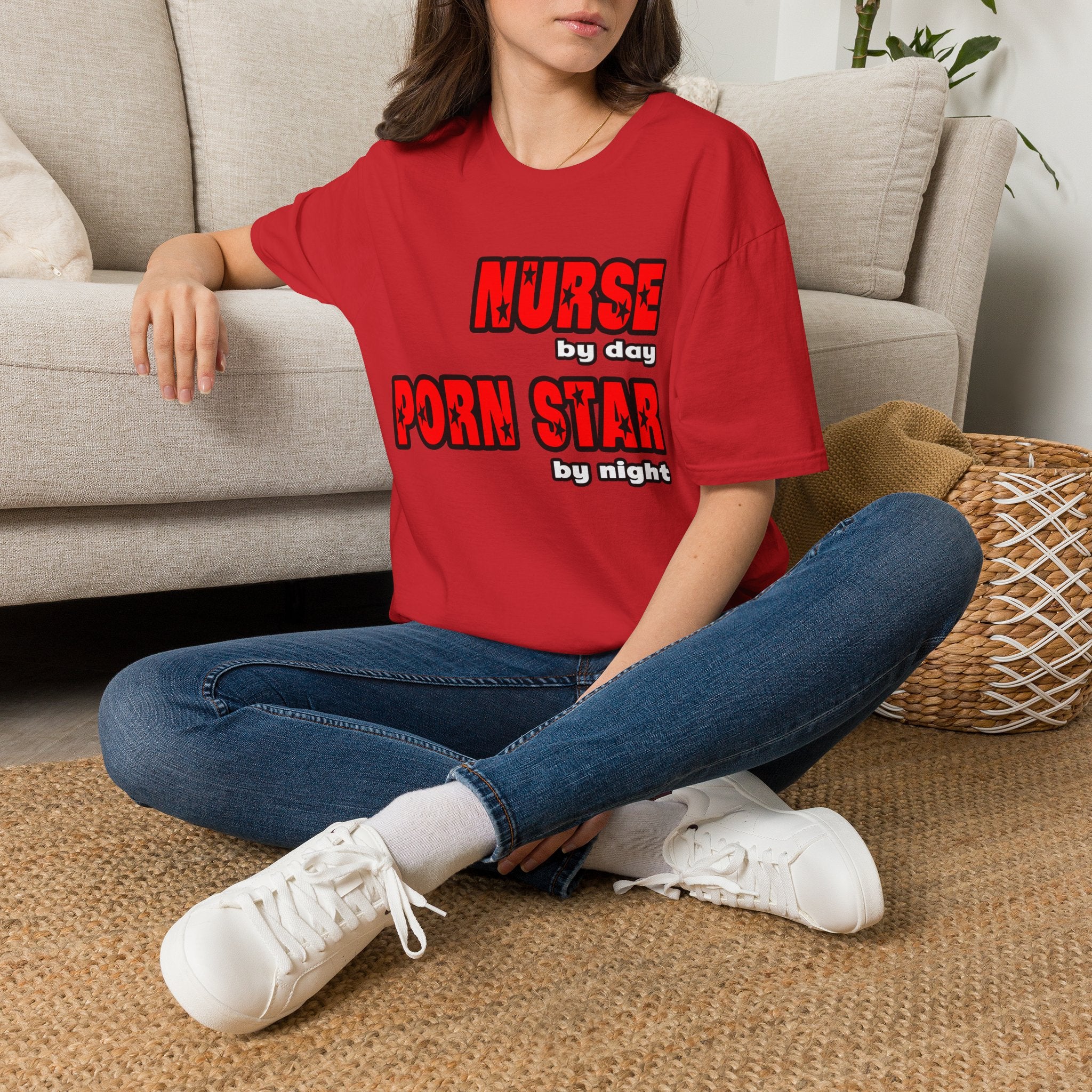 Nurse By Day...Porn Star By Night - Unisex Softstyle T-Shirt
